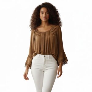 Blusa Boho-Chic Krazy Cat